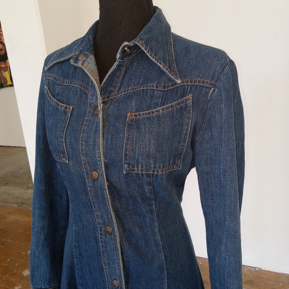 Vintage denim dress - Picture 11 of 14